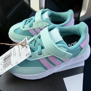 Adidas Kids Sneakers in Aqua and Lilac